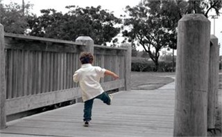boy on bridge