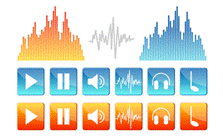 Sound vector icons