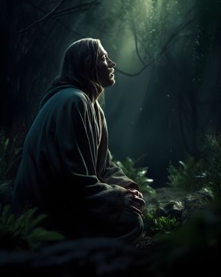 Jesus praying