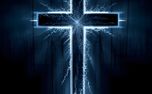 glowing cross blue (114248)