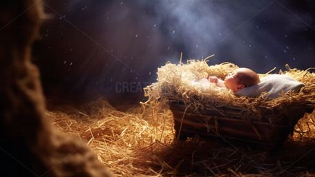 Baby Jesus with Light on Face (121268)