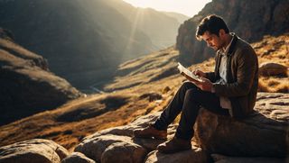 Man Reading the Bible 