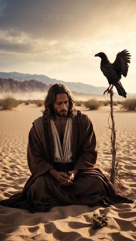 Jesus temptation at the desert (129093)
