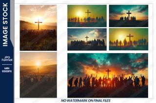 Groups Gathered at a Cross