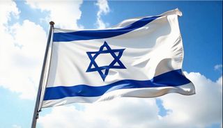 Waving Israeli Flag
