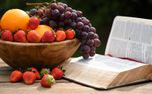 Open Bible with Fruit (151078)