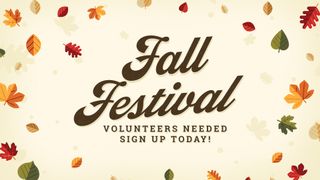 Fall Festival Volunteers