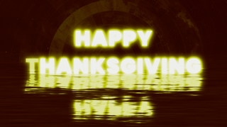 Reflected Happy Thanksgiving