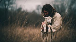 Jesus Holding Lamb