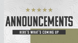 Veterans Topo Announcements