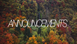 ANNOUNCEMENTS