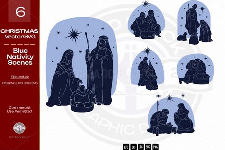 Blue Nativity Collection (154113)