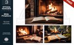 Open Bible at Fireplace (154115)