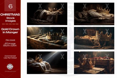 Gold Crown in Manger (154371)