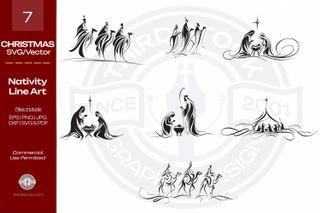 Abstract Artsy Nativity