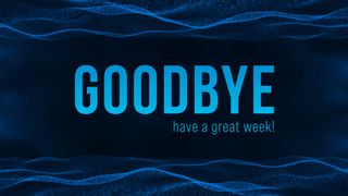 Blue Digital Wave Goodbye