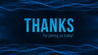 Blue Digital Wave Thanks