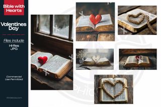 Hearts with Bible