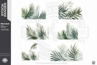 Watercolor Palm Leaves