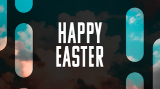 Cloud Shapes Happy Easter