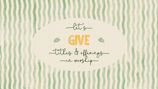 Sunday Picnic : Giving