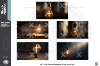 Light bulb with a  cross