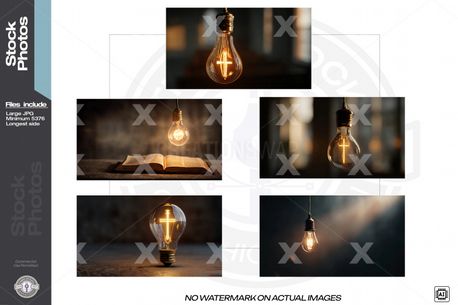 Light bulb with a  cross (157803)