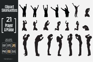 Prayer & Praise Vector Clipart