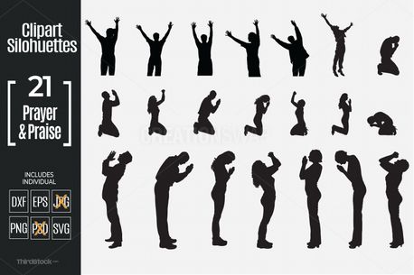 Prayer & Praise Vector Clipart (158111)