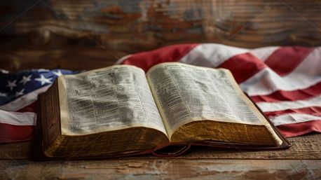 Bible on flag (158834)