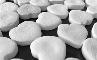 B&W Photo Of Hearts