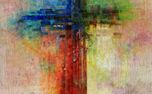 Cross with abstract colors (51368)