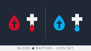 Blood and Baptism Icon Set