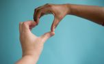 Multiracial Hand Heart  (63670)