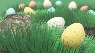 Easter Eggs in Meadow