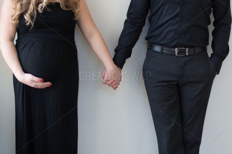 Mother and Father Holding Hand (66826)