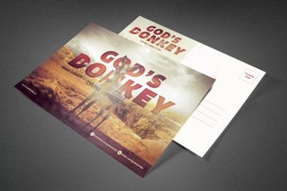 God's Donkey Church Postcard