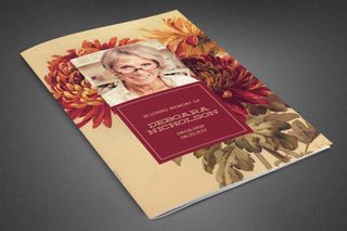 Burgundy Funeral Program