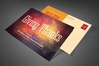 Giving Thanks Church Postcard