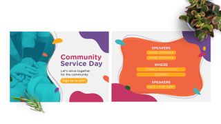 Community Service Day Postcard